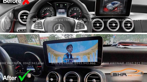Màn hình DVD Android xe Mercedes C Class W205 (C200/ C250/ C300) 2015 - nay | Màn hình nguyên khối Flycar
